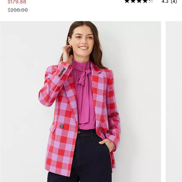 Ann Taylor Plaid Blazer - Picture 8 of 16
